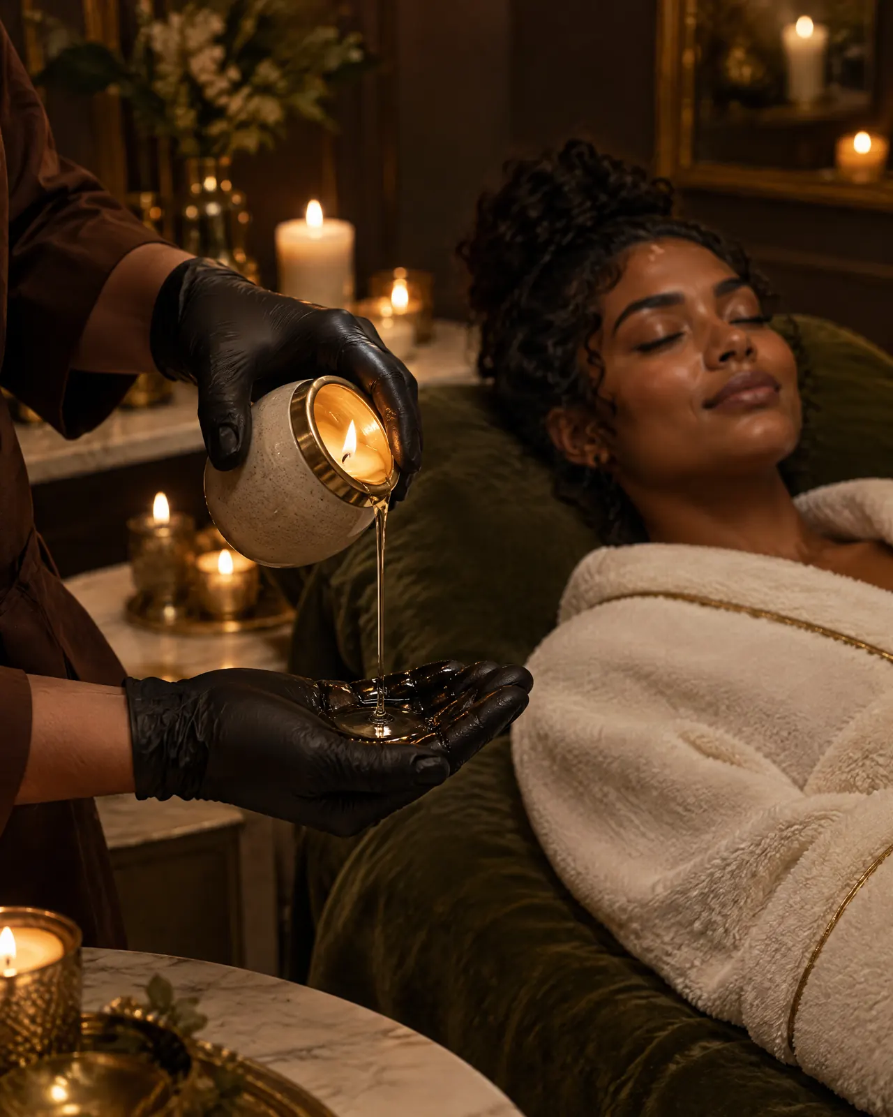 Candle massage, en Signature